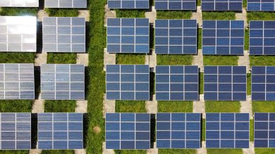 Conjunto de painéis solares