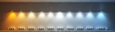 Diferentes temperaturas de cor da Iluminção