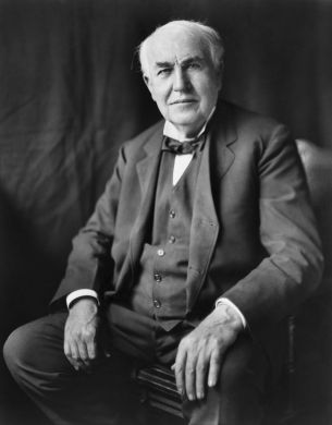 Foto a preto e branco de Thomas Edison